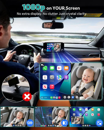✨Baby Car Camera &Wireless CarPlay Adapter